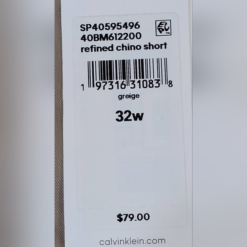$79 Calvin Klein Mens Refined Slim Fit 9" Short - Picture 11 of 11